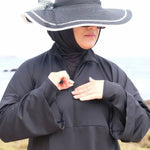 بوركيني Malak - بدلة سباحة شرعية مضادة للماء بأسود أنيق en – Boutique Nazlyshop
