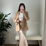 Jupe satin longue en – Boutique Nazlyshop