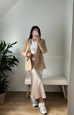 Jupe satin longue en – Boutique Nazlyshop